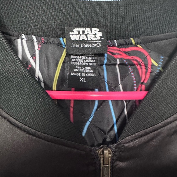 Her Universe Star Wars 40th Anniversary Black and Gold Varsity Jacket. XL - Picture 3 of 5